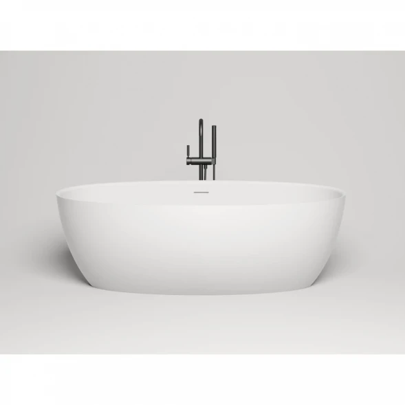 Ванна из литьевого мрамора Salini S-Stone Alda 101923M 160x80 см, отдельностоящая, белый матовый