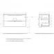Тумба Nero Lucido 96,4 см BelBagno Marino MARINO-CER-1000-2C-SO-NL-P