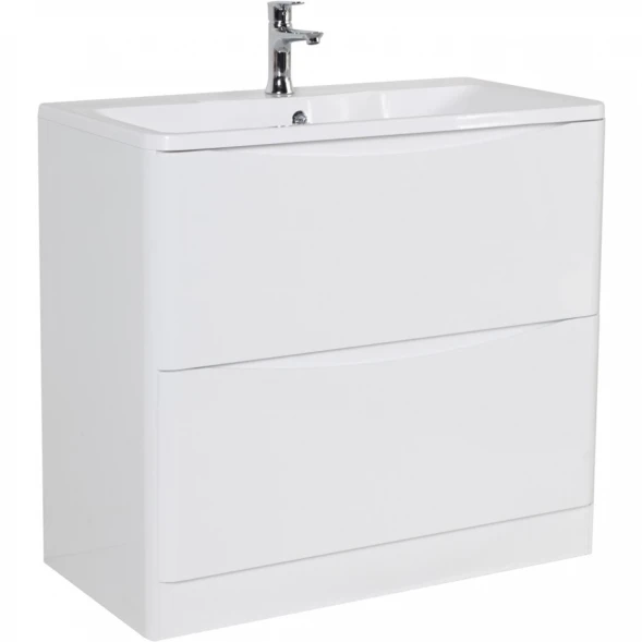 Тумба Bianco Lucido 89,6 см BelBagno Acqua ACQUA-900-2C-PIA-BL