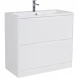 Тумба Bianco Lucido 89,6 см BelBagno Acqua ACQUA-900-2C-PIA-BL