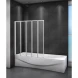 Шторка на ванну Cezares Relax RELAX-V-5-120/140-C-Bi 120 см, профиль белый глянец, стекло прозрачное