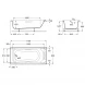 Акриловая ванна 170x80 см с отверстиями для ручек Roca BeCool ZRU9302852
