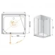 Душевой уголок Cezares Triumph 100x80 см текстурное стекло TRIUMPH-D-AH-1-100/80-P-Cr-R