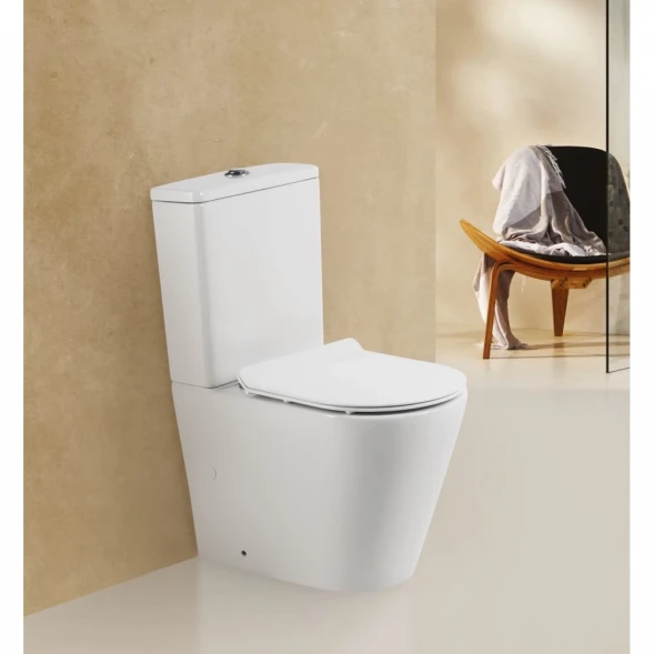 Чаша напольного безободкового унитаза BelBagno Flay-R BB2149CPR