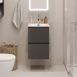 Тумба под раковину BelBagno Uno UNO-MINI-400-2C-SO-GSO 40 см, подвесная, темно-серый матовый