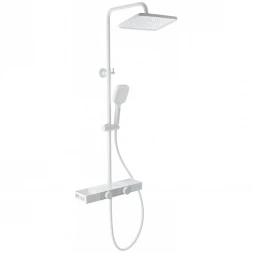 Душевая система Wonzon & Woghand Shelf WW-B3552-MW 300x200 мм, с термостатом, белый матовый