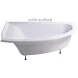 Ванна из литьевого мрамора Astra-Form Анастасия Solid Surface 01010063 182x125 см L, угловая, белый матовый