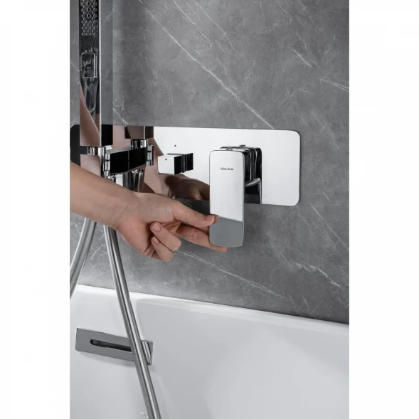 Смеситель для ванны Allen Brau Infinity 5.21007-00 встраиваемый, с душевым гарнитуром, хром