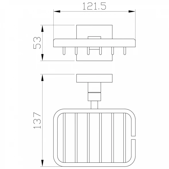 Мыльница Wonzon &amp; Woghand Polo WW-8924-BN настенная, никель матовый