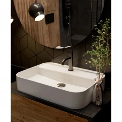 Смеситель для раковины AQUAme Siena AQM6210GM без донного клапана, оружейная сталь