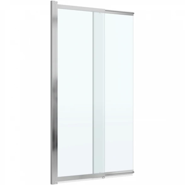 Шторка на ванну Cezares Slider SLIDER-VF-11-90/150-C-Cr 89 см, профиль хром, стекло прозрачное