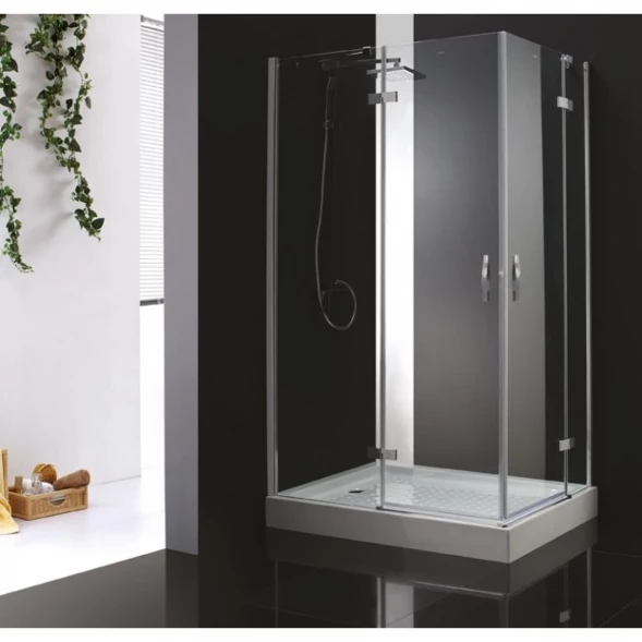 Душевой уголок Cezares Bergamo 120x100 см текстурное стекло BERGAMO-W-AH-2-120/100-P-Cr-L