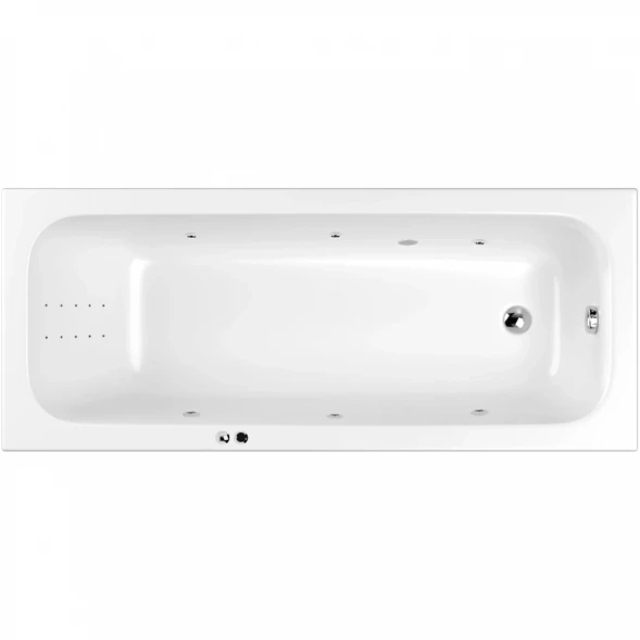 Акриловая ванна Whitecross Vibe 0105.170070.100.LINENANO.CR 169,5x70 см, с гидромассажем, белый