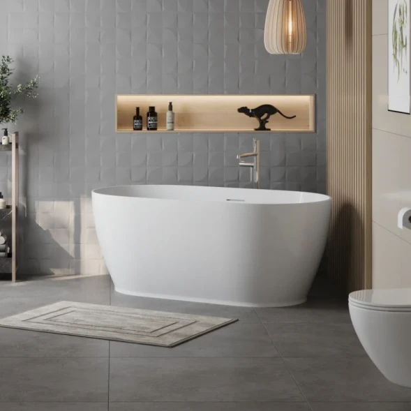 Акриловая ванна BelBagno BB413-1500-800 150x80 см, отдельностоящая, белый