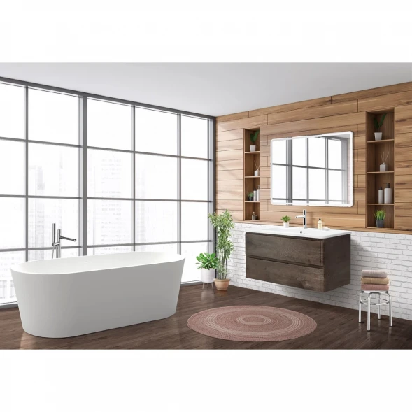 Тумба Rovere Nature Grigio 102 см BelBagno Albano ALBANO-CER-1050-2C-SO-RNG