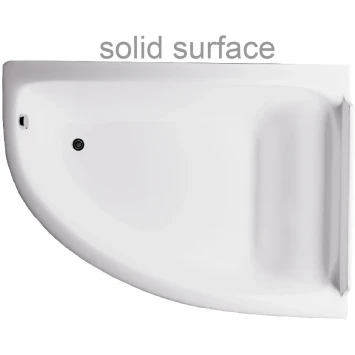 Ванна из литьевого мрамора Astra-Form Анастасия Solid Surface 01010064 182x125 см R, угловая, белый матовый