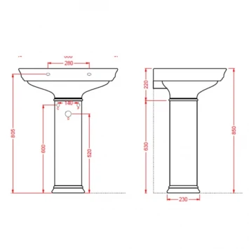 Пьедестал для раковины Artceram Civitas CIC001 01 00 bi*1