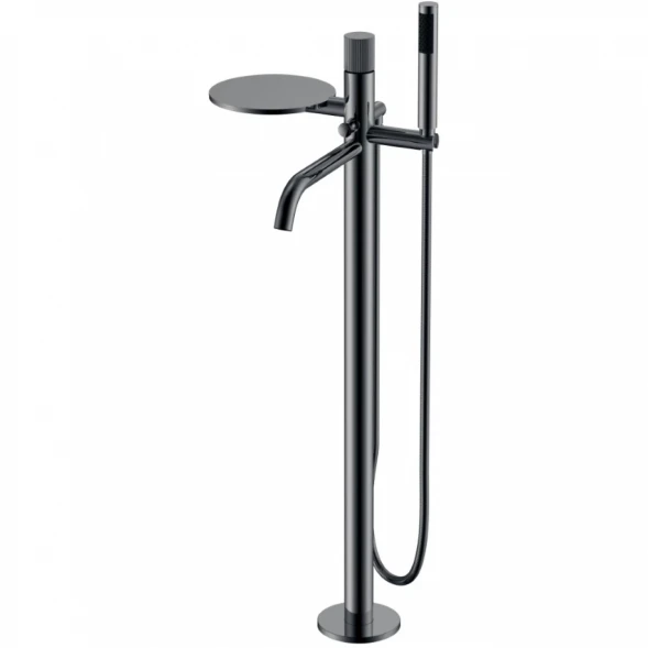 Смеситель напольный для ванны Boheme Stick Linea 129-SGM.3 графит глянец