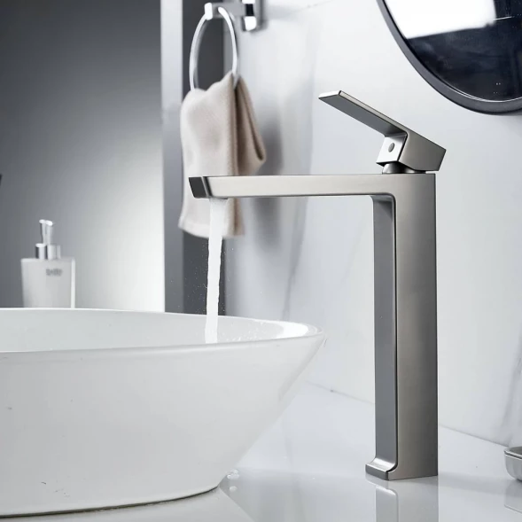 Смеситель для раковины Rose R1811T-1 оружейная сталь