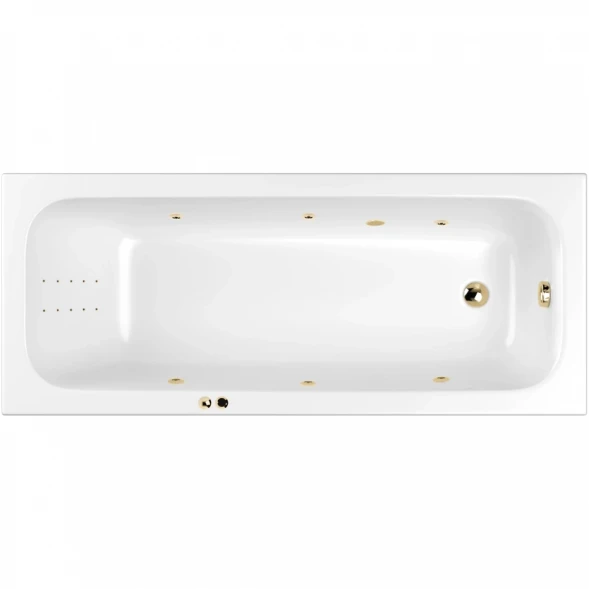 Акриловая ванна Whitecross Vibe 0105.170070.100.LINENANO.GL 169,5x70 см, с гидромассажем, белый
