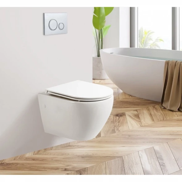 Унитаз подвесной BelBagno Sfera-R BB046CH-TOR безободковый, торнадо, белый