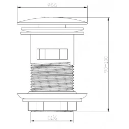 Донный клапан Belbagno BB-SAT-CRM