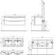 Тумба темный дуб 120 см BelBagno Ancona-N ANCONA-N-1200-2C-SO-2-RW