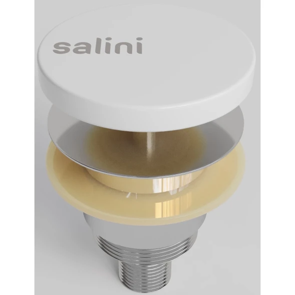 Донный клапан для ванны Salini S-Sense D 402 152201M универсальный, белый матовый