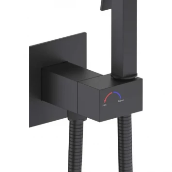 Гигиенический душ Aquatek Лира AQ1025MB со смесителем, черный матовый