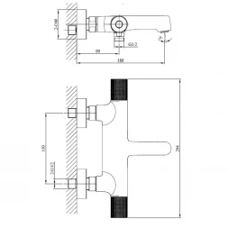 Термостат для ванны AltroBagno Intento AltroBagnoIntento0216GrNe