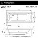 Акриловая ванна Whitecross Vibe 0105.180075.100.SOFT.BR 179,5x75 см, с гидромассажем, белый