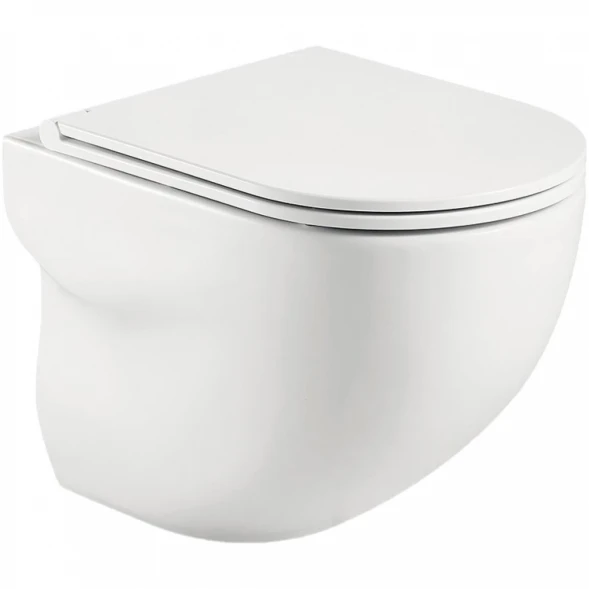 Унитаз подвесной BelBagno Onda BB066CHR безободковый, белый
