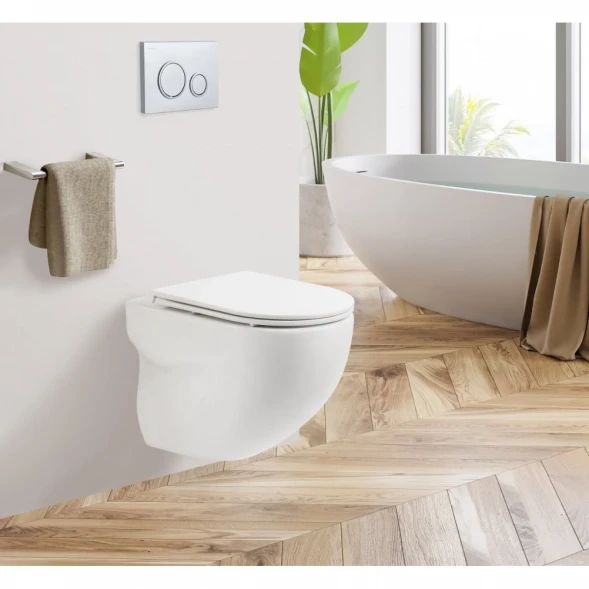 Унитаз подвесной BelBagno Onda BB066CHR безободковый, белый