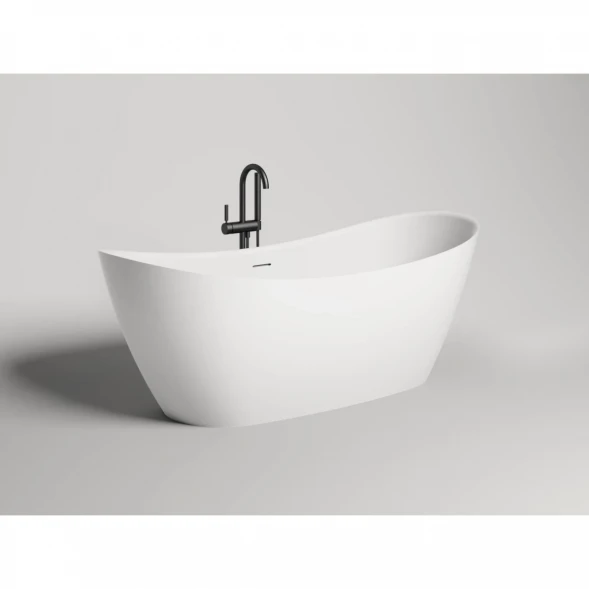 Ванна из литьевого мрамора Salini S-Sense Noemi 101712G 170,5x75,5 см, отдельностоящая, белый глянец