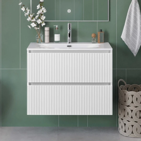 Тумба под раковину BelBagno Uno UNO-MINI-800-2C-SO-BO 80 см, подвесная, белый матовый