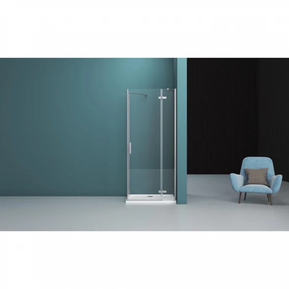Душевой уголок 80x80 см BelBagno Kraft KRAFT-A-12-80-C-Cr-R прозрачное