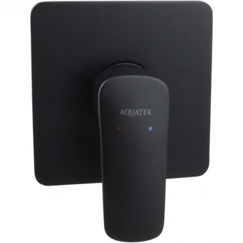 Смеситель для душа Aquatek Вега AQ1076MB встраиваемый, с душевым гарнитуром, черный матовый