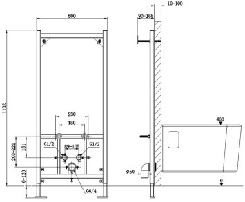 Инсталляция для биде Charus Torre Bianca TM BD.300.01