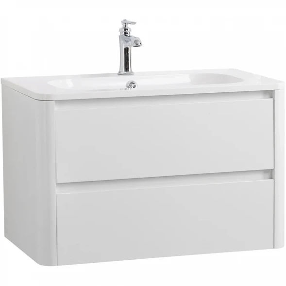 Тумба под раковину Cezares Relax RELAX-800-2C-SO-BL 79,6 см, подвесная, Bianco Lucido