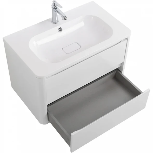 Тумба под раковину Cezares Relax RELAX-800-2C-SO-BL 79,6 см, подвесная, Bianco Lucido