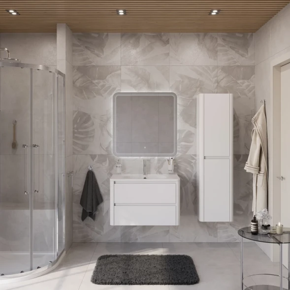 Тумба под раковину Cezares Relax RELAX-800-2C-SO-BL 79,6 см, подвесная, Bianco Lucido