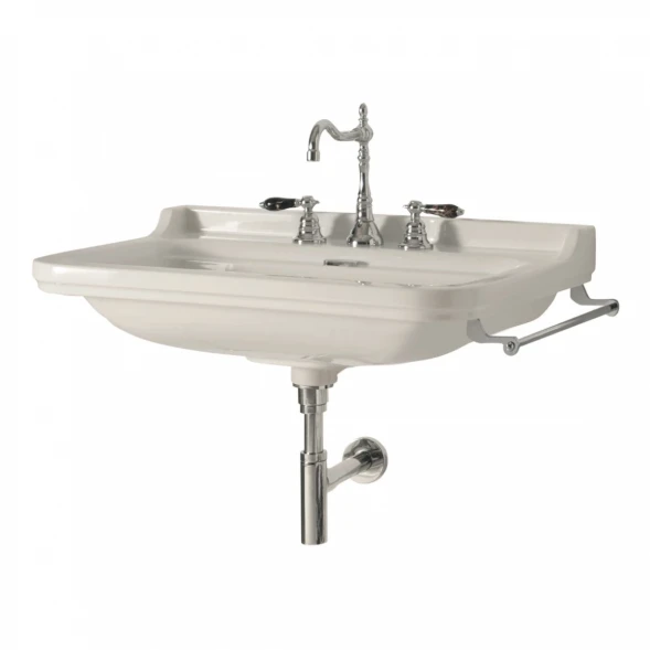 Раковина 60x55 см с одним отверстием под смеситель Kerasan Waldorf 4140K1bi/cr*1
