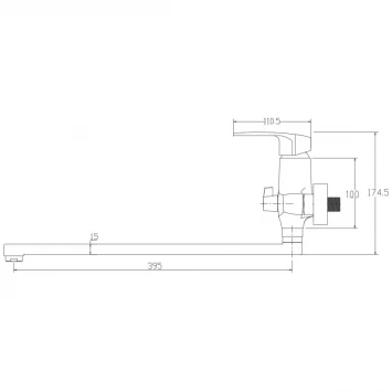 Смеситель для ванны Kaiser Guss 68055