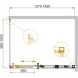 Душевой уголок 140x100 см Cezares DUET SOFT-AH-1-140/100-C-Cr прозрачное