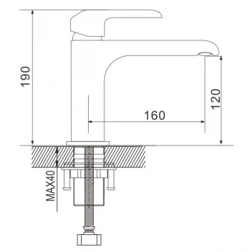 Смеситель для раковины Rose R2101F-1
