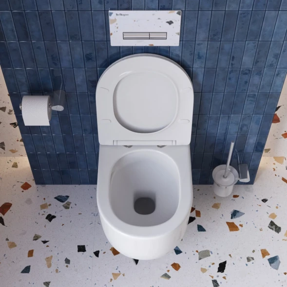 Унитаз подвесной BelBagno Soft BB084CH-TOR/SC безободковый, торнадо, с сиденьем микролифт, белый