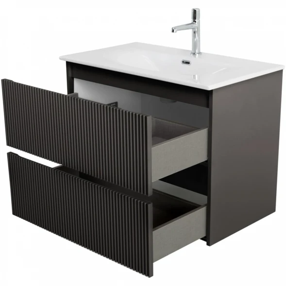 Тумба под раковину BelBagno Uno UNO-MINI-800-2C-SO-GSO 80 см, подвесная, темно-серый матовый