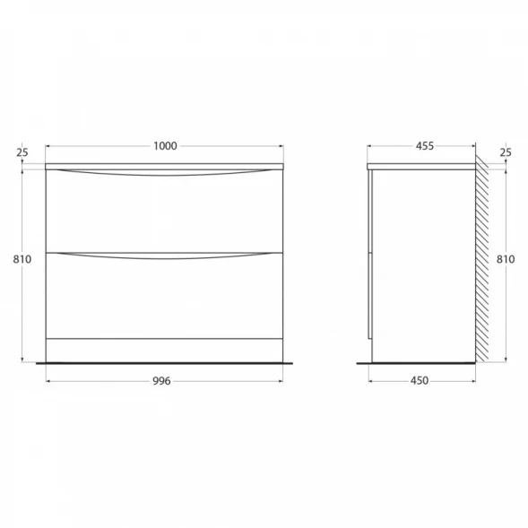 Тумба Pino Scania 99,6 см BelBagno Acqua ACQUA-1000-2C-PIA-PS