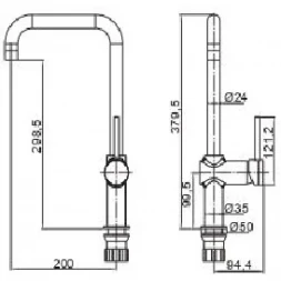 Смеситель для кухни AQG Metropol F 05MEF509CR хром