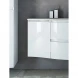 Шкаф одностворчатый 34x55 см Bianco Lucido L Cezares Vague 44228